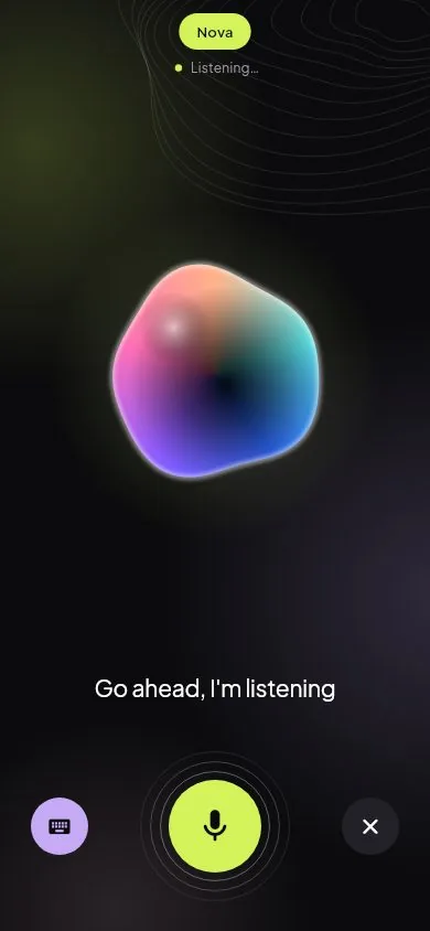 Full-screen voice mode