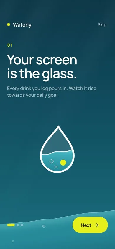 Onboarding: your screen is the glass