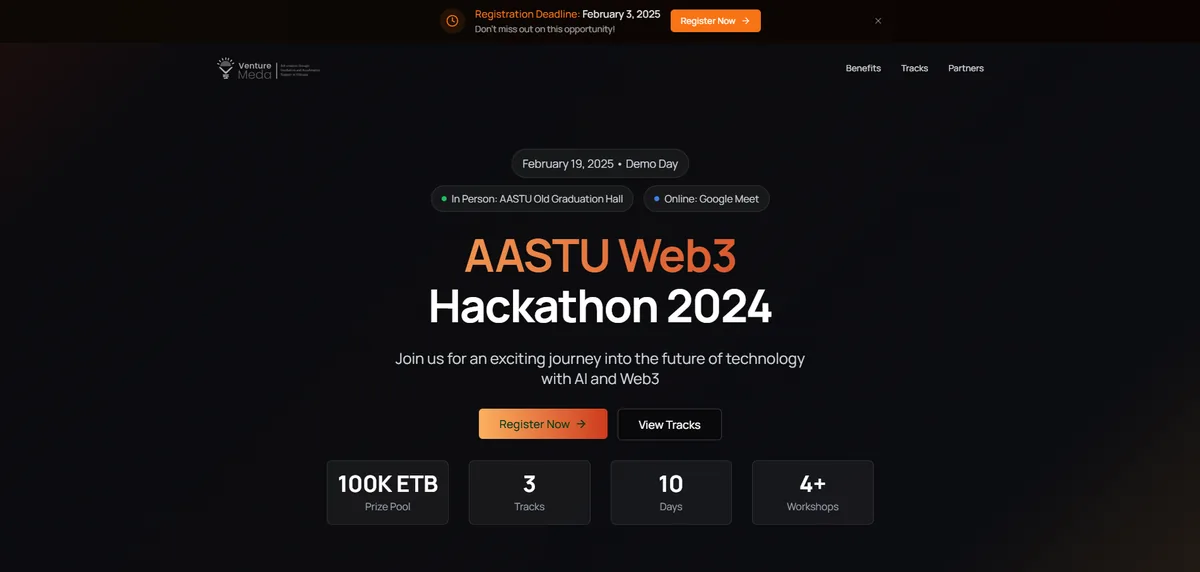 AASTU Web3 Hackathon Platform website
