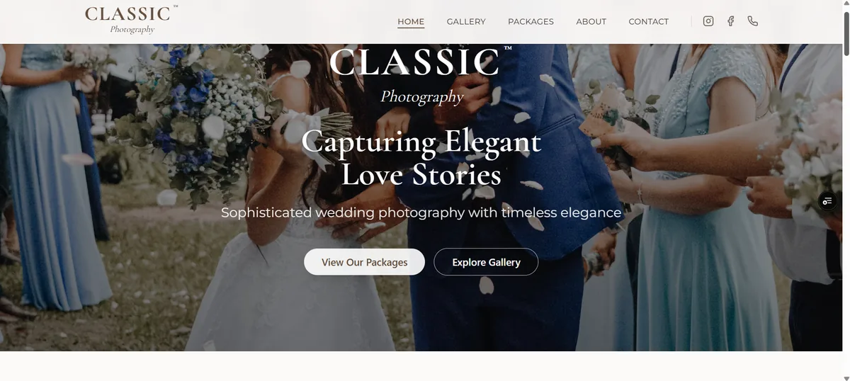 BeClassic Photography website