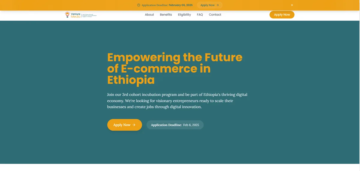 Venture Meda website